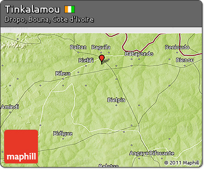 Physical 3D Map of Tinkalamou