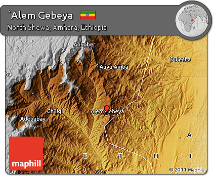 Physical Map of `Alem Gebeya