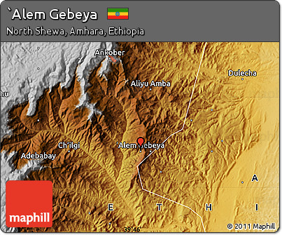Physical Map of `Alem Gebeya