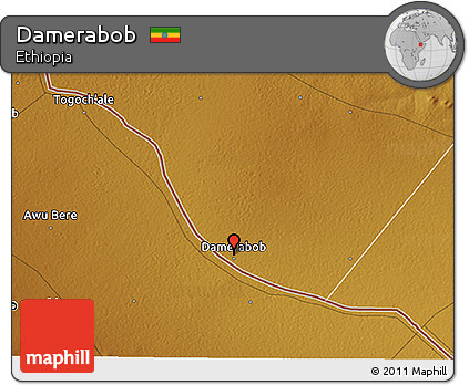 Physical 3D Map of Damerabob