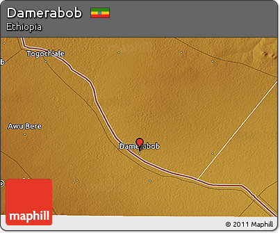 Physical 3D Map of Damerabob