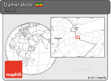 Blank Location Map of Damerabob