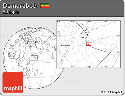 Blank Location Map of Damerabob