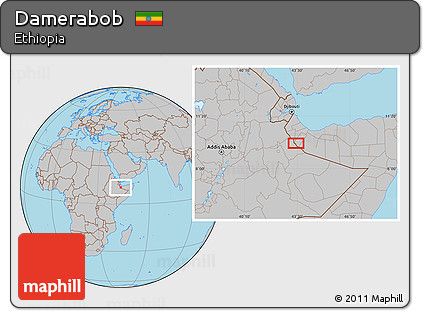 Gray Location Map of Damerabob