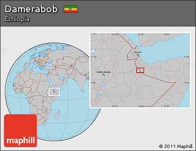 Gray Location Map of Damerabob