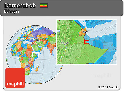 Political Location Map of Damerabob