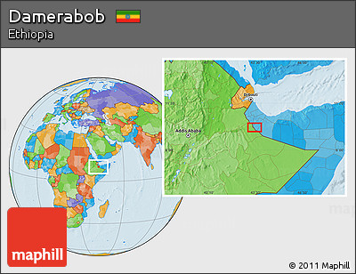 Political Location Map of Damerabob