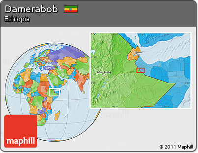 Political Location Map of Damerabob
