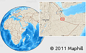 Shaded Relief Location Map of Darka