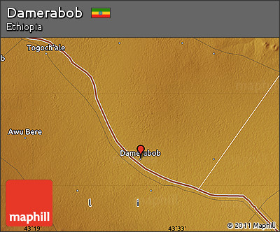 Physical Map of Damerabob