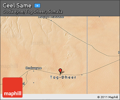Satellite 3D Map of Ceel Same