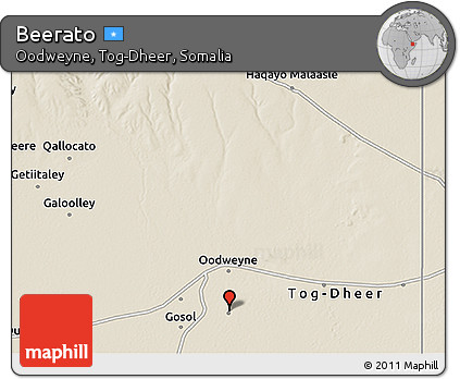 Shaded Relief 3D Map of Beerato