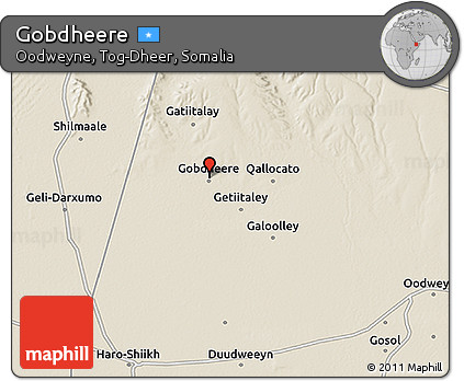 Shaded Relief 3D Map of Gobdheere