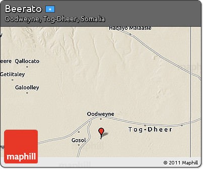 Shaded Relief 3D Map of Beerato