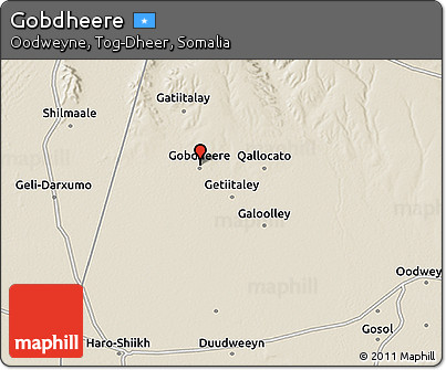 Shaded Relief 3D Map of Gobdheere