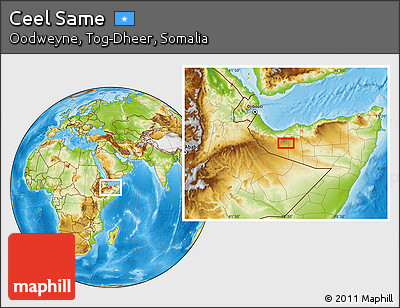 Physical Location Map of Ceel Same