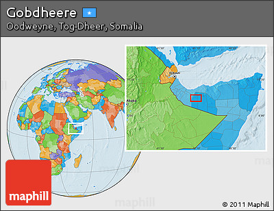 Political Location Map of Gobdheere
