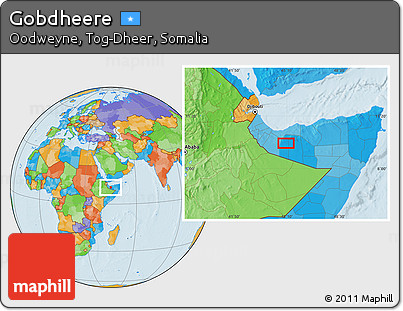 Political Location Map of Gobdheere