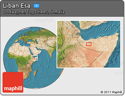 Satellite Location Map of Liban Esa