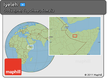 Savanna Style Location Map of Iyeleh