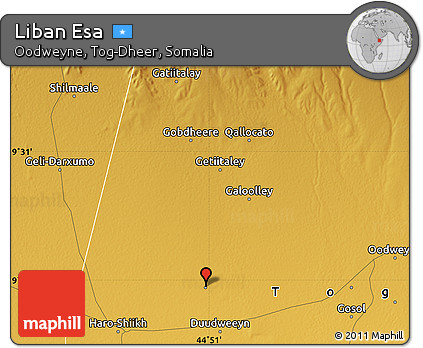 Physical Map of Liban Esa