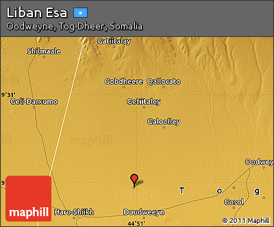 Physical Map of Liban Esa