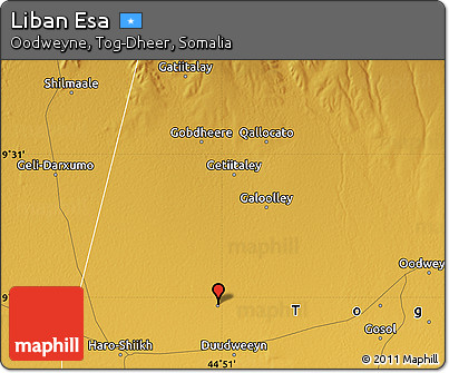 Physical Map of Liban Esa