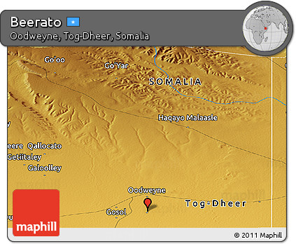 Physical Panoramic Map of Beerato