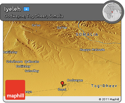 Physical Panoramic Map of Iyeleh