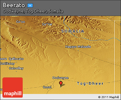 Physical Panoramic Map of Beerato
