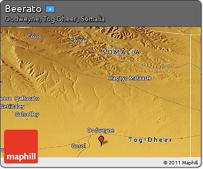 Physical Panoramic Map of Beerato
