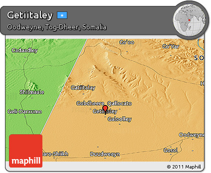 Political Panoramic Map of Getiitaley