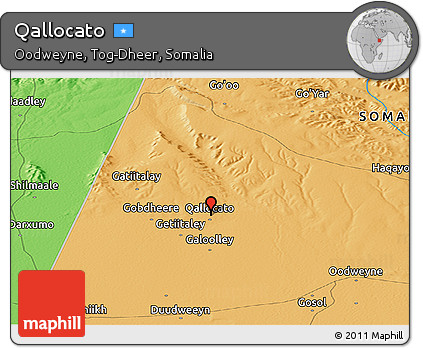 Political Panoramic Map of Qallocato