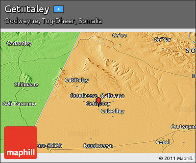 Political Panoramic Map of Getiitaley
