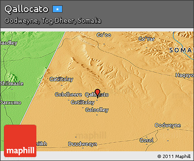 Political Panoramic Map of Qallocato