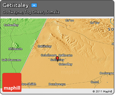 Political Panoramic Map of Getiitaley