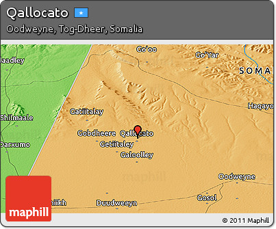 Political Panoramic Map of Qallocato