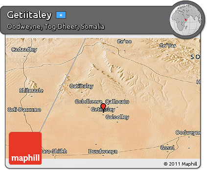 Satellite Panoramic Map of Getiitaley