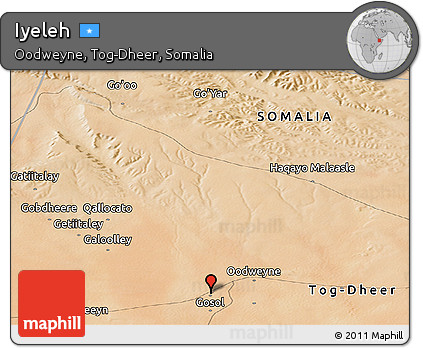 Satellite Panoramic Map of Iyeleh