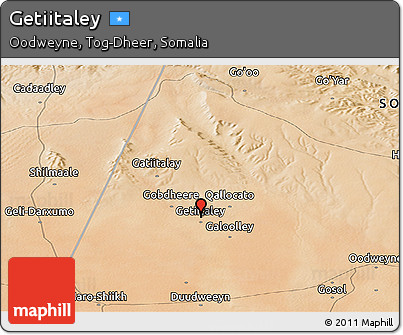 Satellite Panoramic Map of Getiitaley