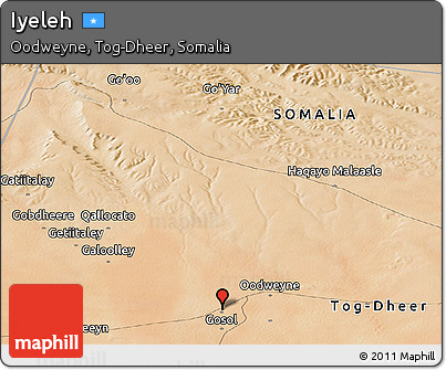 Satellite Panoramic Map of Iyeleh