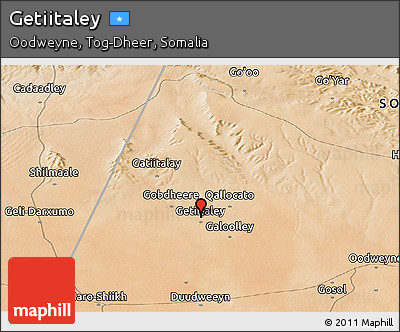 Satellite Panoramic Map of Getiitaley