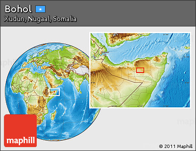 Physical Location Map of Bohol