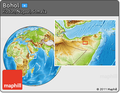 Physical Location Map of Bohol