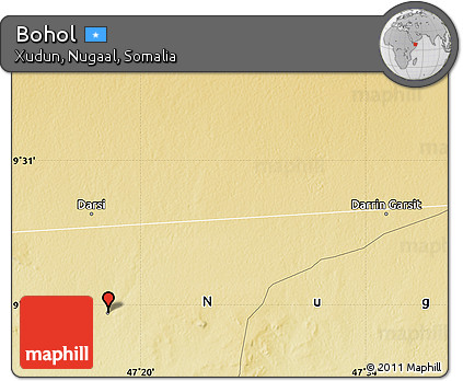 Physical Map of Bohol