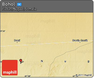 Physical Map of Bohol
