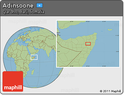 Savanna Style Location Map of Adinsoone