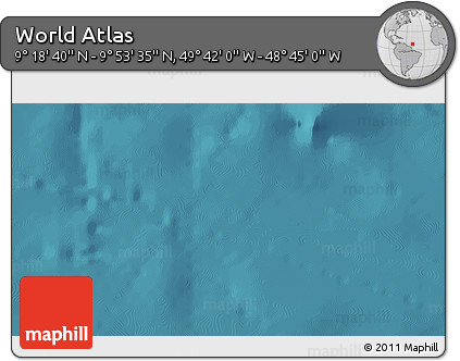 Satellite 3D Map of the Area around 9° 36' 8" N, 49° 13' 30" W
