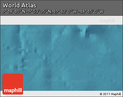 Satellite 3D Map of the Area around 9° 36' 8" N, 49° 13' 30" W