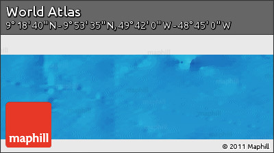 Physical Panoramic Map of the Area around 9° 36' 8" N, 49° 13' 30" W